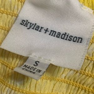 Skylar and Madison yellow crop top